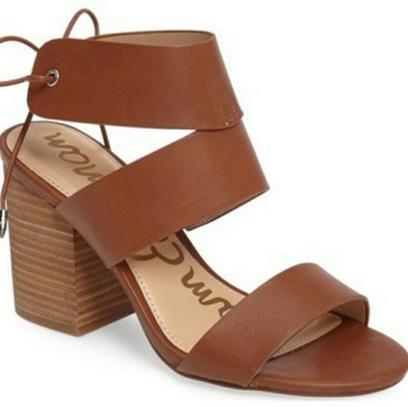 Sam Edelman Shoes - SAM EDELMAN Lace-Up Block Heel Sandal LIKE NEW